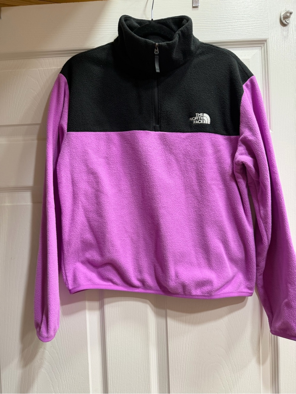 The North Face Black & Purple Half-Zip Pullover Fleece
